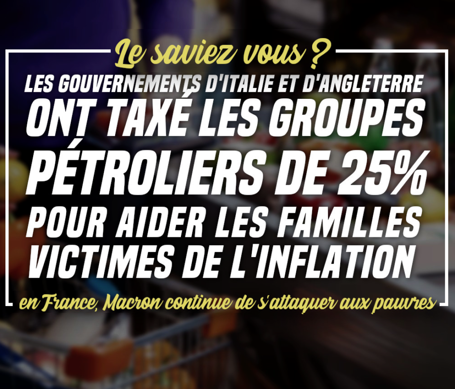 Taxes sur les profits pétroliers en Angleterre et en Italie