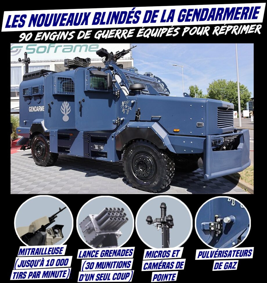 Nouveaux blindés : des engins de guerre équipés pour réprimer