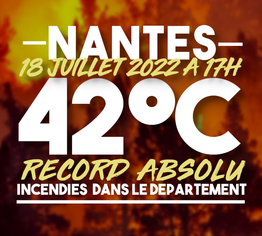 Record de chaleur : 42°C à Nantes, incendies en Loire-Atlantique