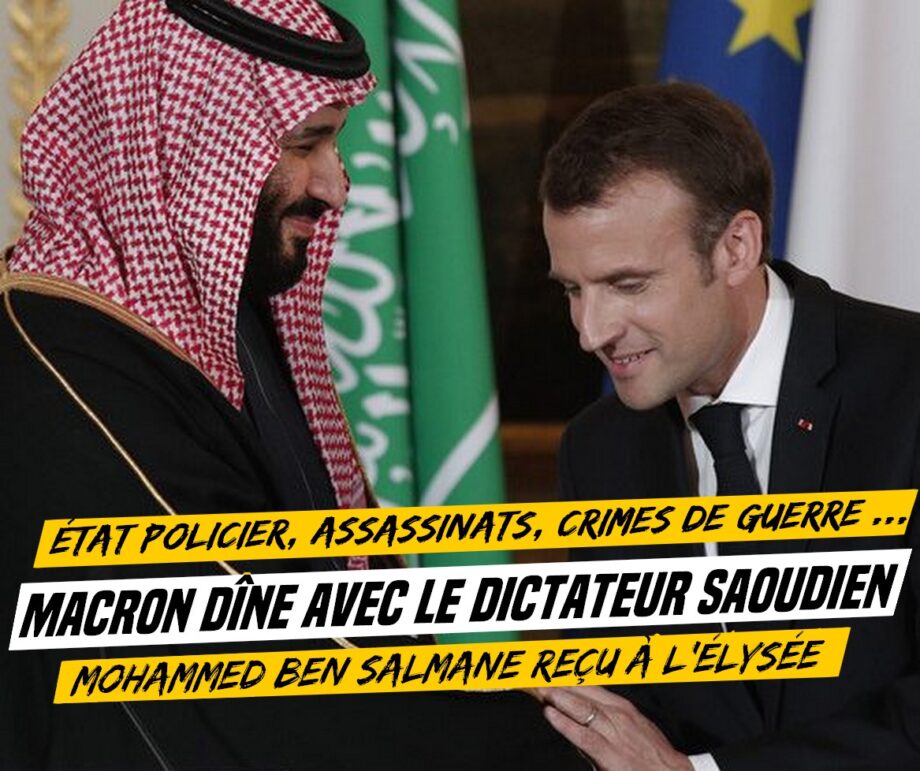 Macron dîne avec le dictateur saoudien Mohammed Ben Salmane