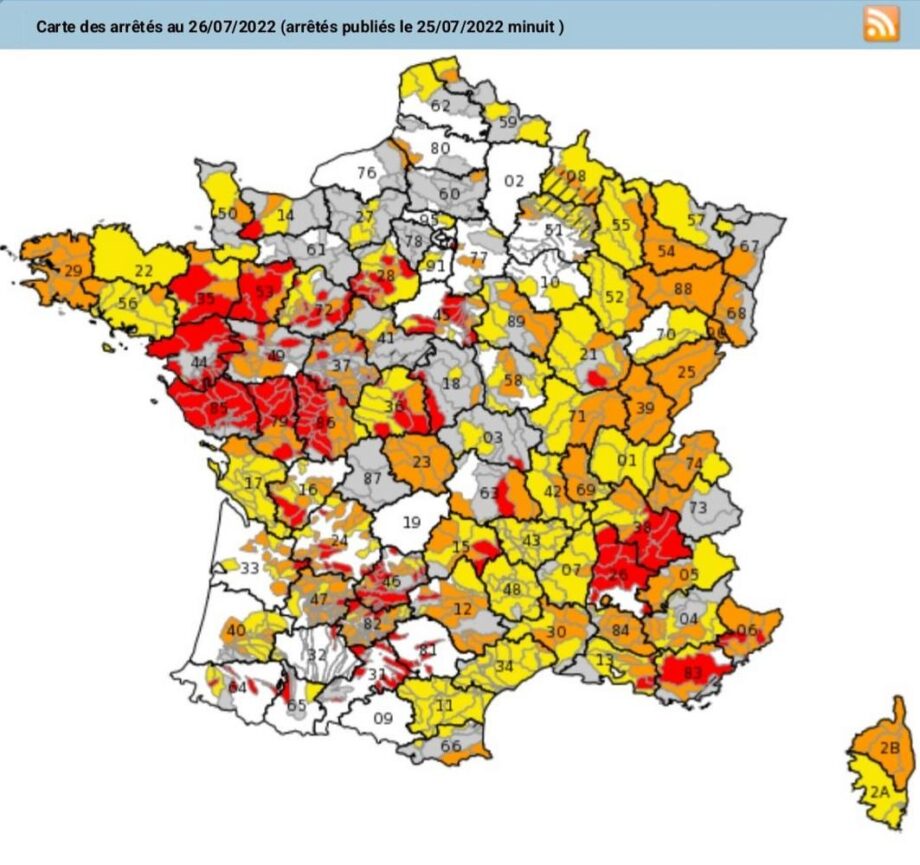 90 départements français en alerte sécheresse
