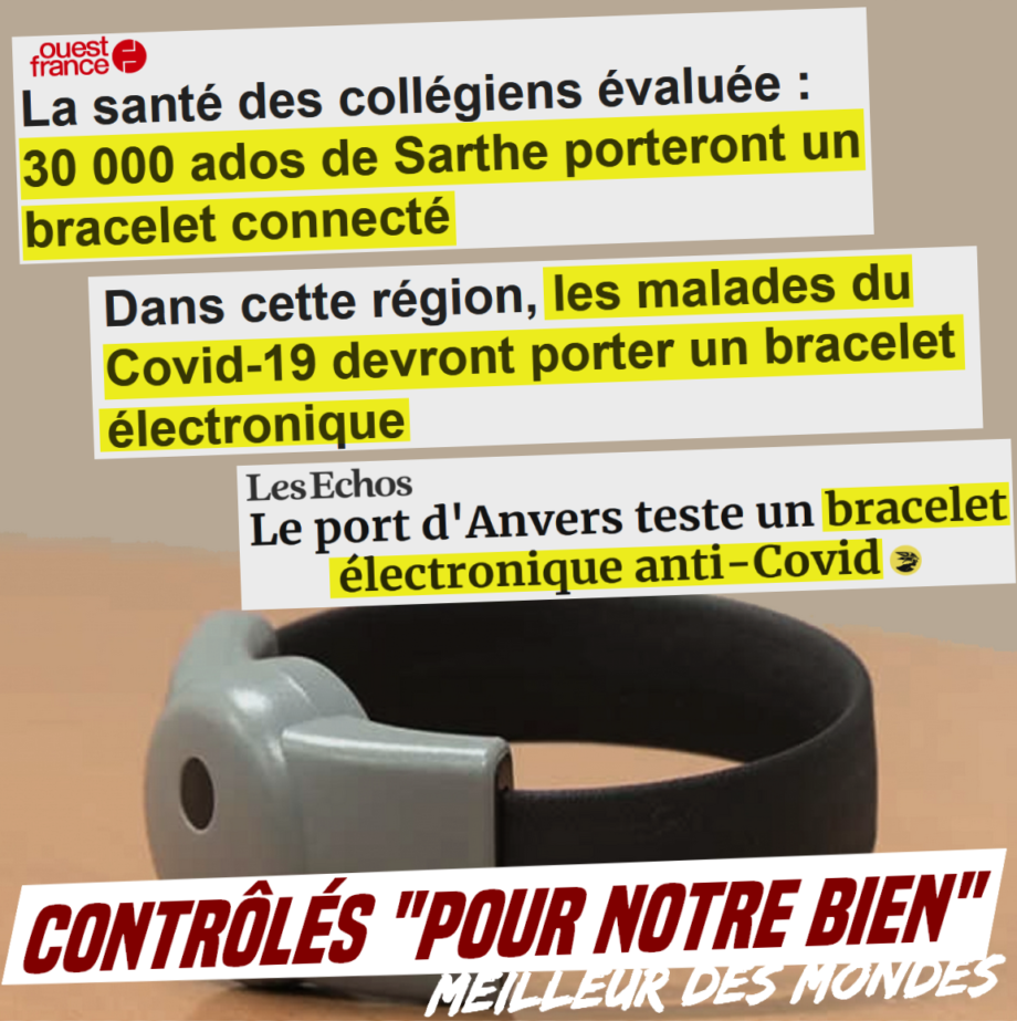 Meilleur des mondes : des bracelets électroniques « pour notre bien »