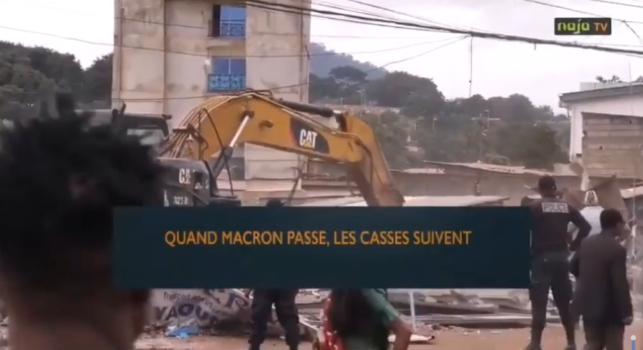 Cameroun : destructions sur le passage de Macron