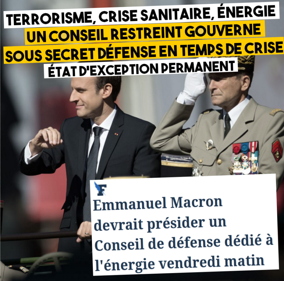 État de guerre permanent : un conseil de défense pour l’énergie
