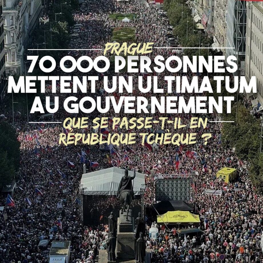 Prague : 70.000 personnes lancent un ultimatum au gouvernement
