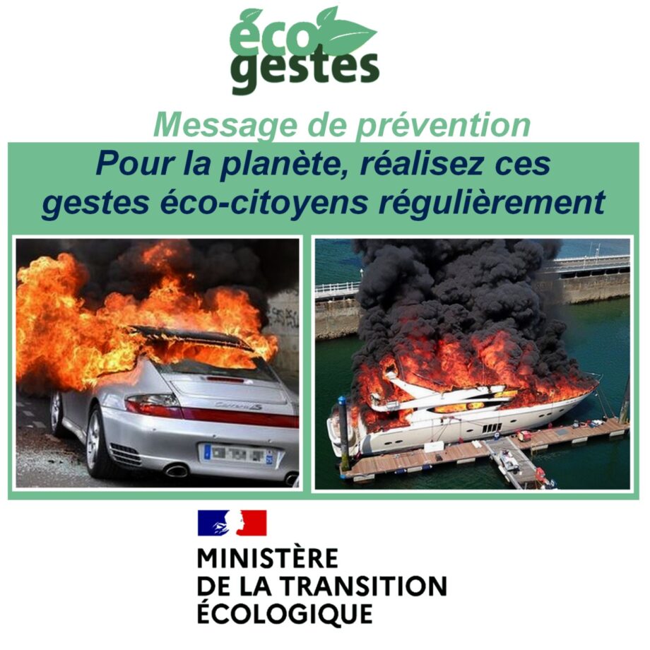 Écogeste : message de prévention