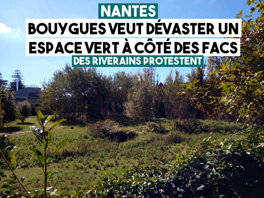 Nantes : Bouygues veut dévaster un espace vert à côté des facs