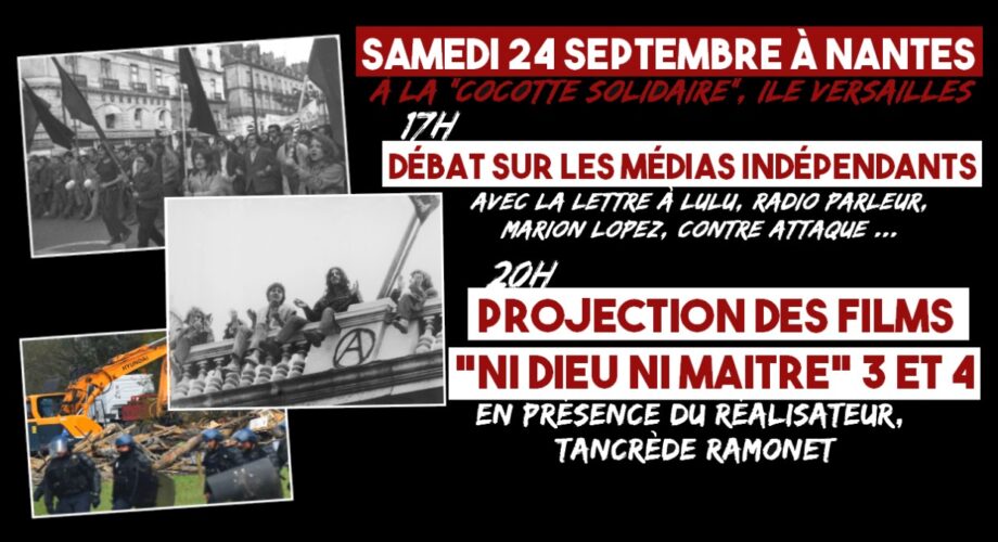 Soirée projection / débat : médias autonomes et résistances libertaires