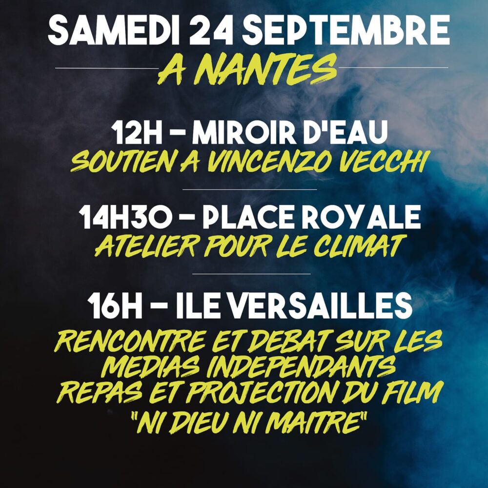 Ce samedi 24 septembre à Nantes : plusieurs rendez-vous !