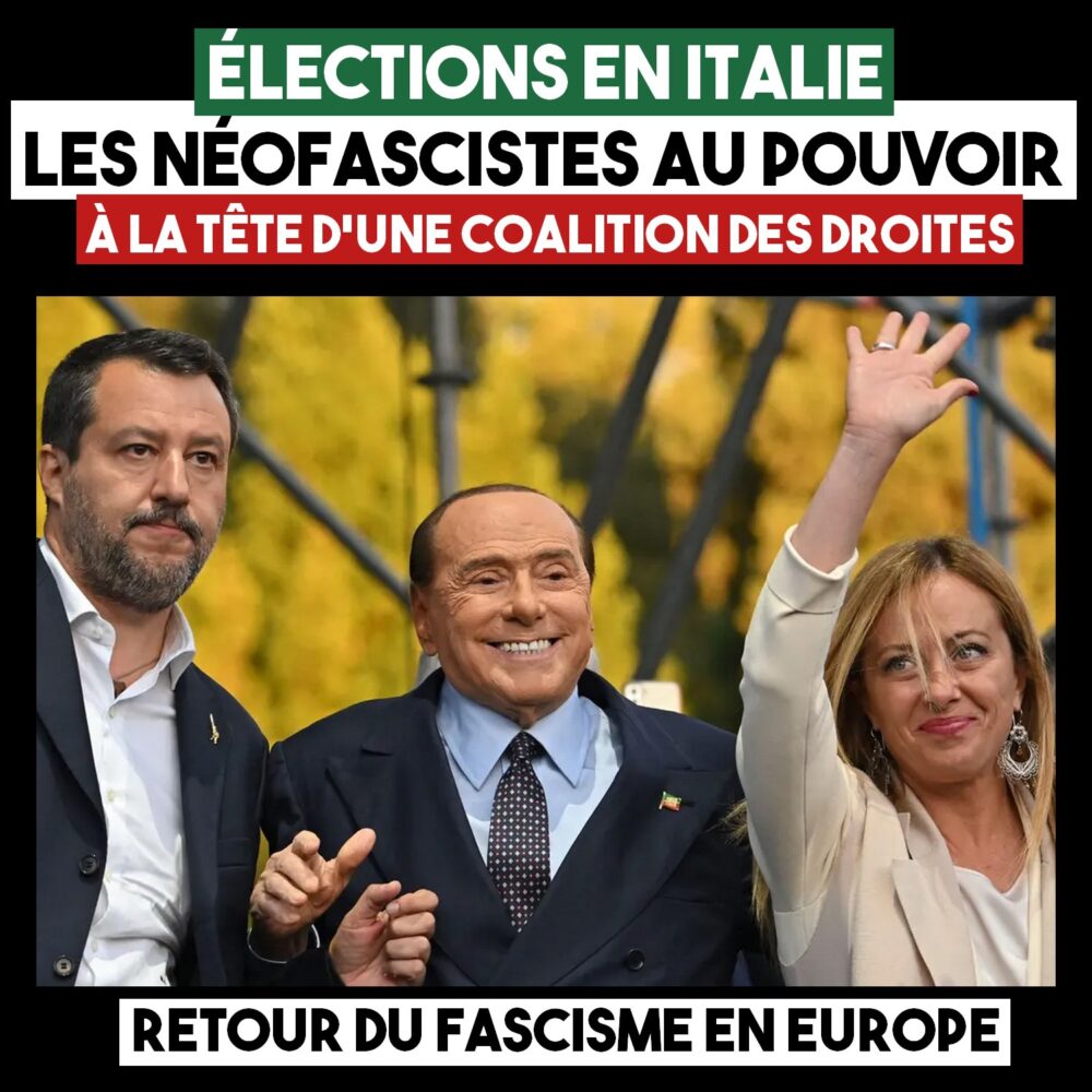 Les néofascistes en tête des élections italiennes