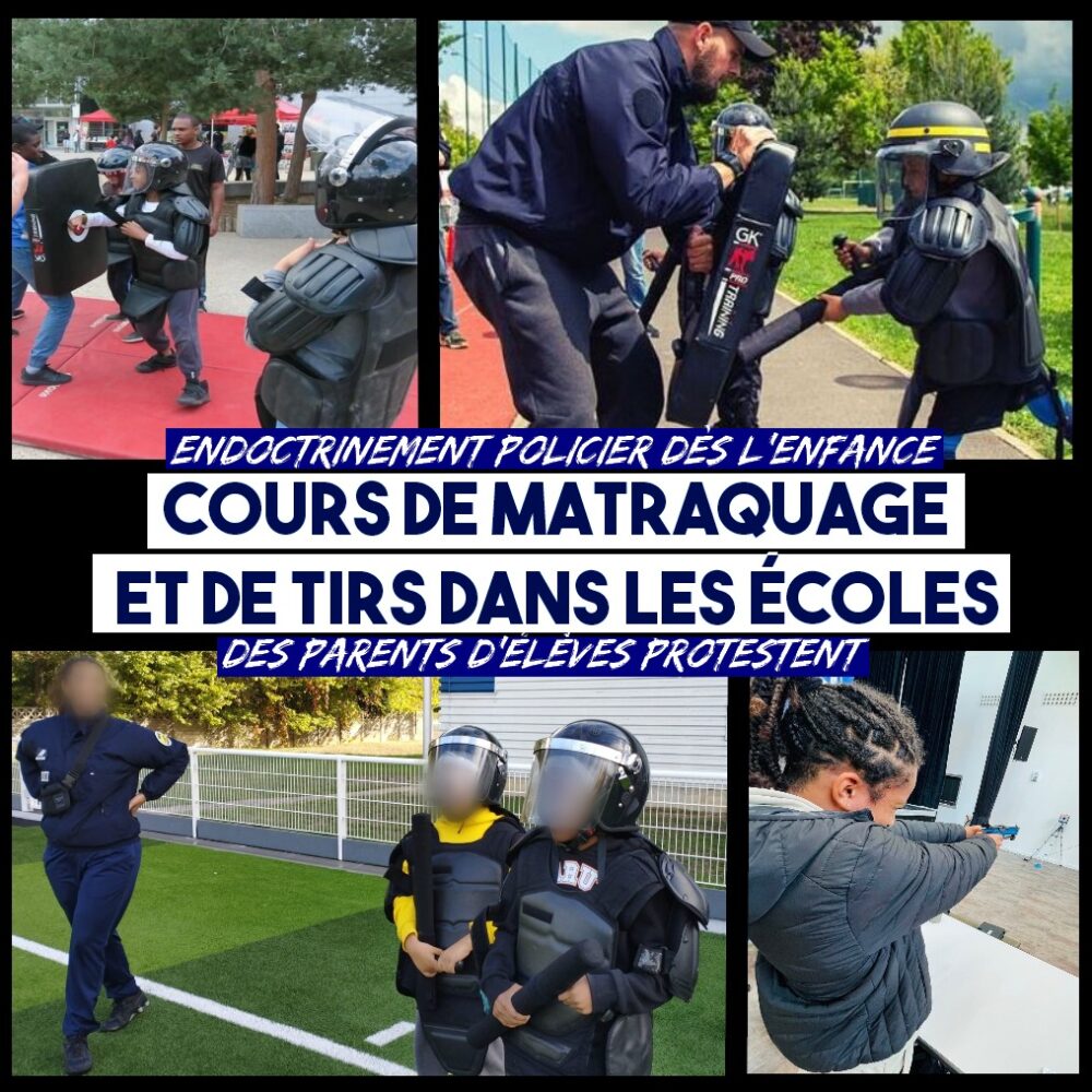 École : des policiers apprennent la répression à des enfants de 10 ans