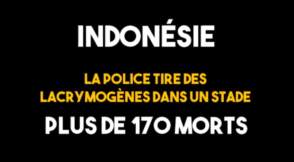 Indonésie : tirs de lacrymogène dans un stade, près de 200 morts