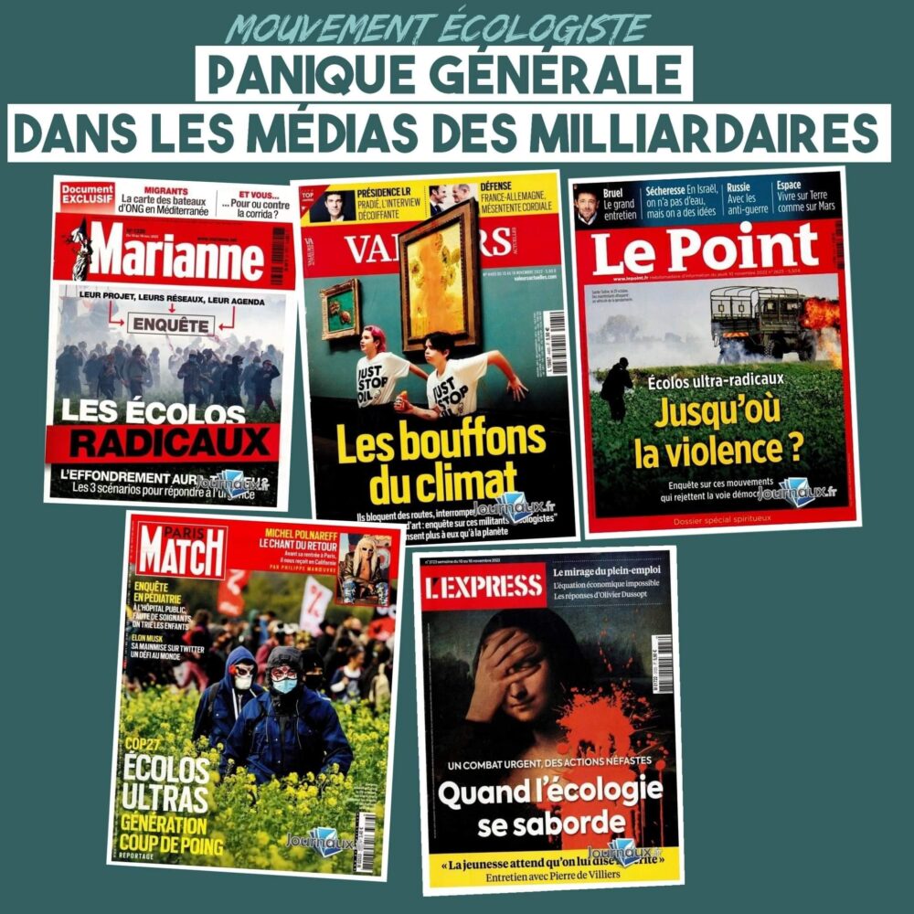 Écologie : panique générale dans les médias des milliardaires