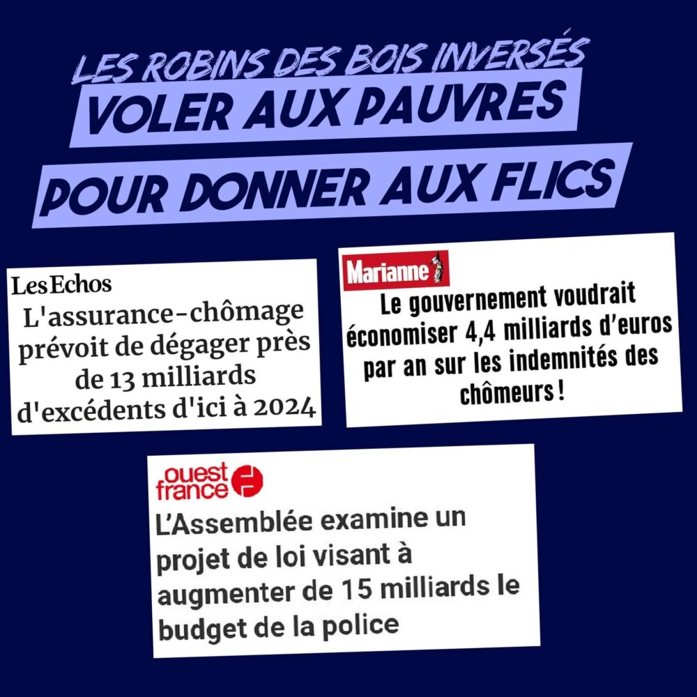 Voler aux pauvres pour donner aux flics ?