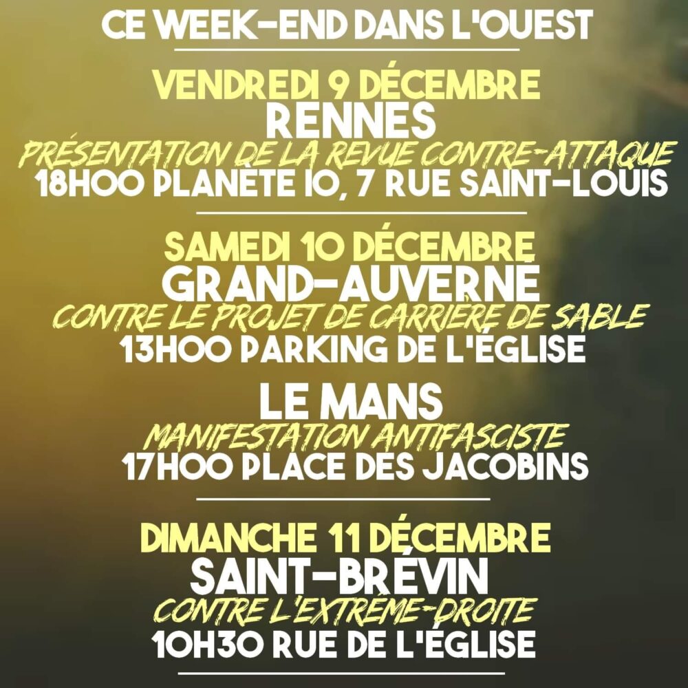 Les rendez-vous du week-end
