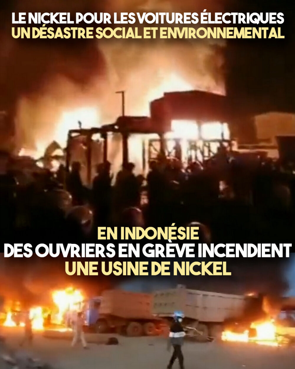 Indonésie : des ouvriers en grève incendient leur usine