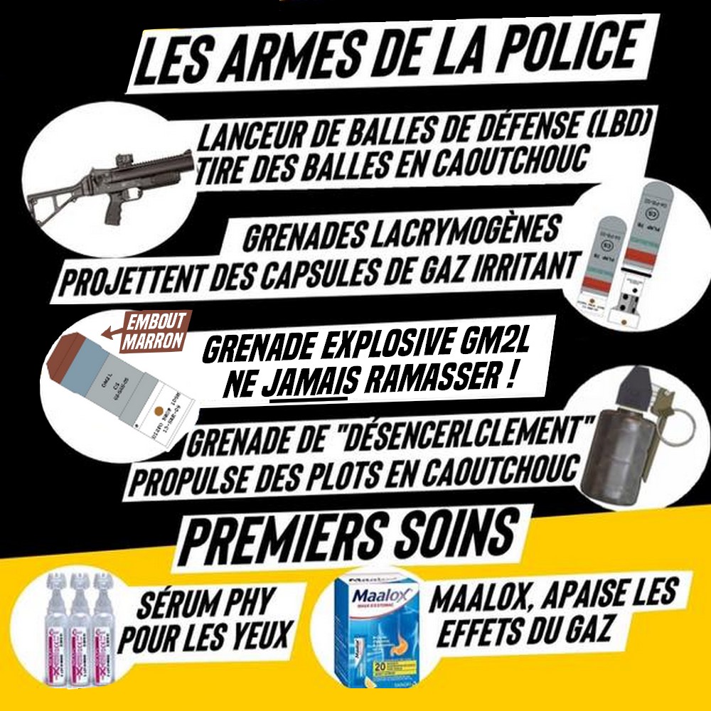les armes de la police