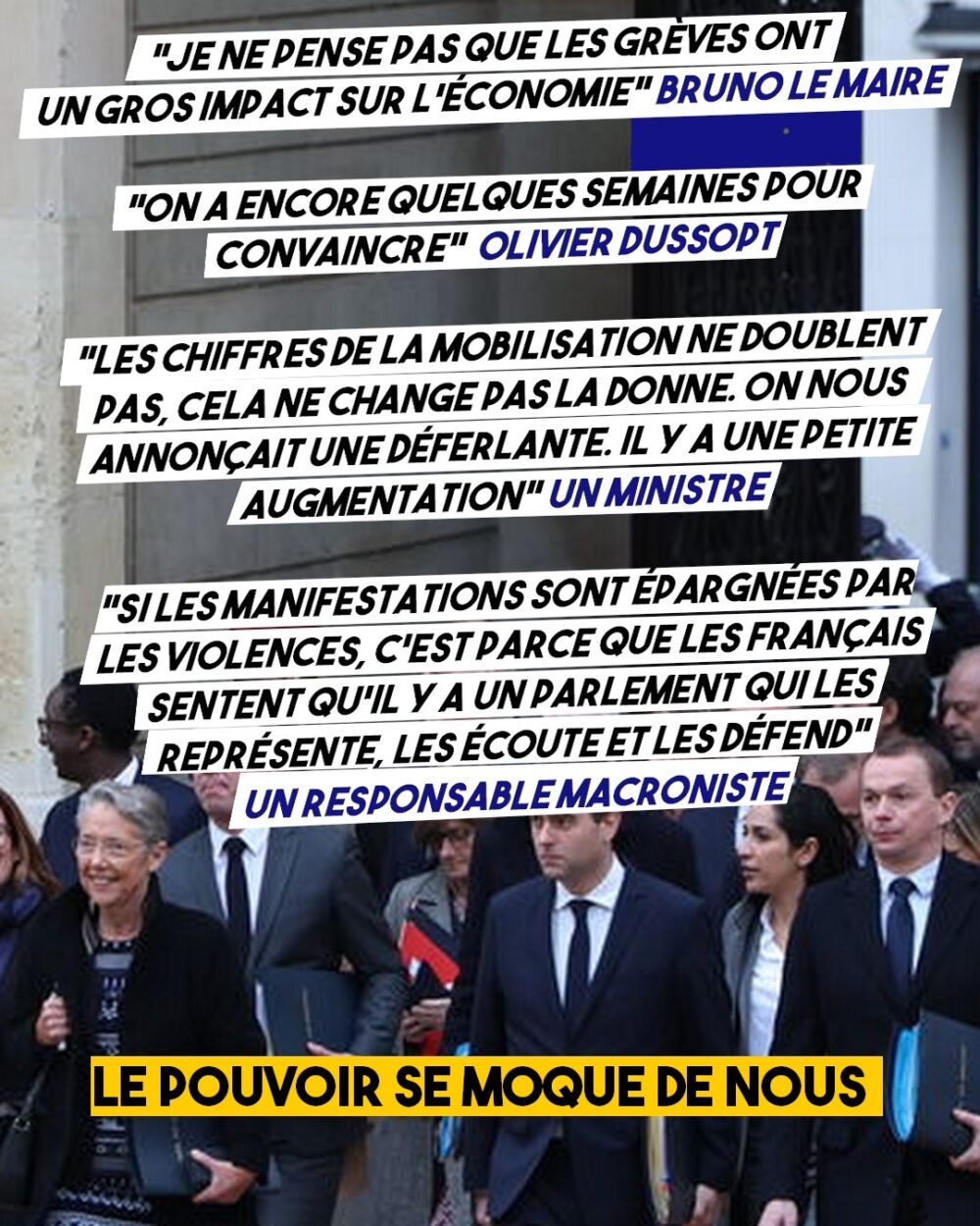 Mobilisations pour les retraites : le gouvernement ricane