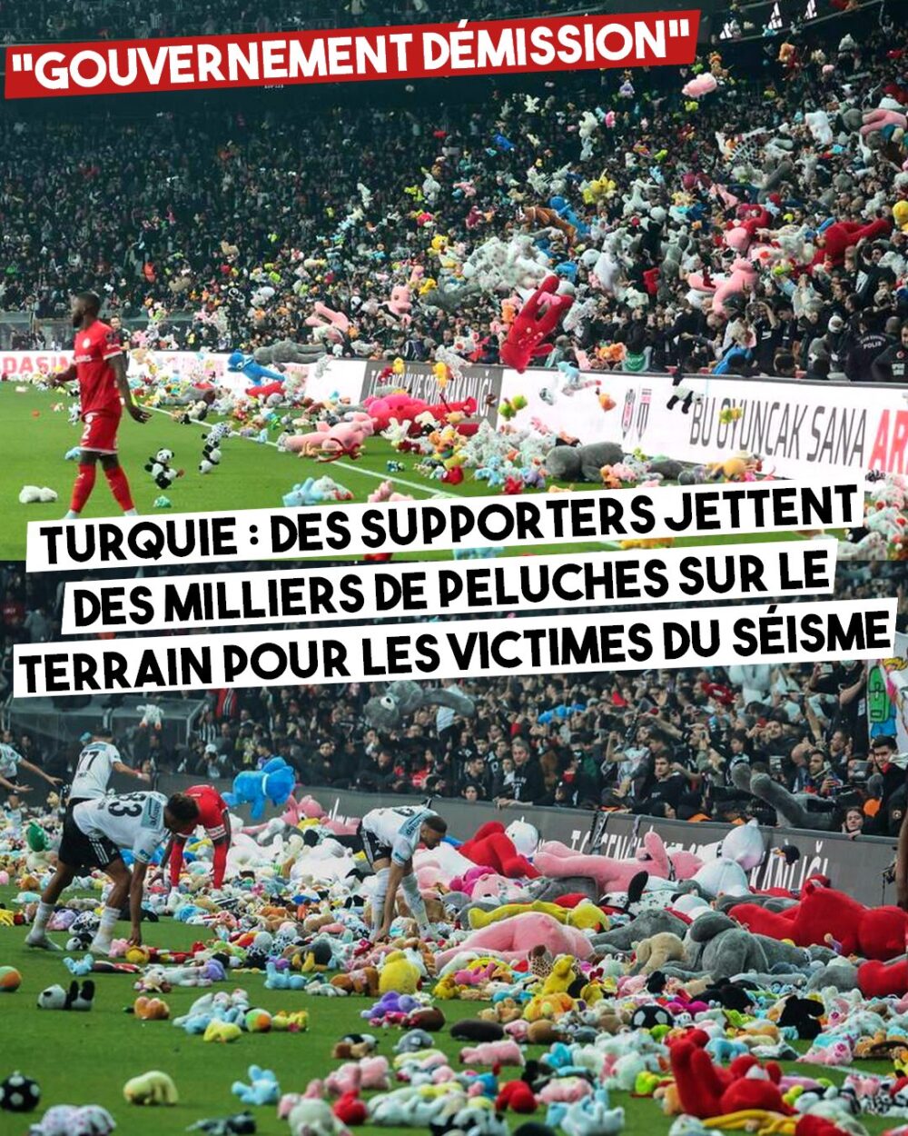 «Gouvernement démission» : des supporters solidaires des victimes du séisme dénoncent le régime turc