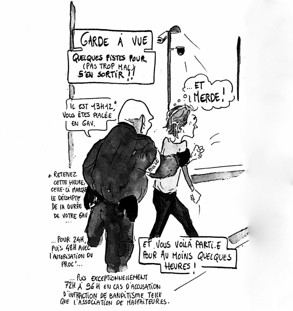 Comment réagir en garde à vue ? Explication en BD