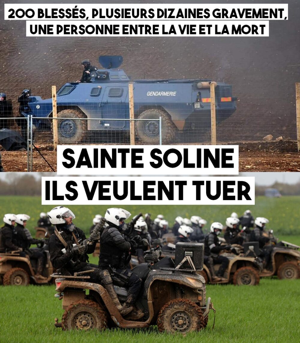 Sainte-Soline : ils veulent nous tuer