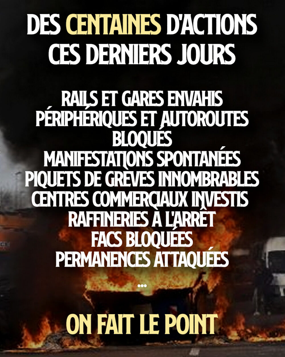 Des centaines d’actions ces derniers jours : bilan partiel