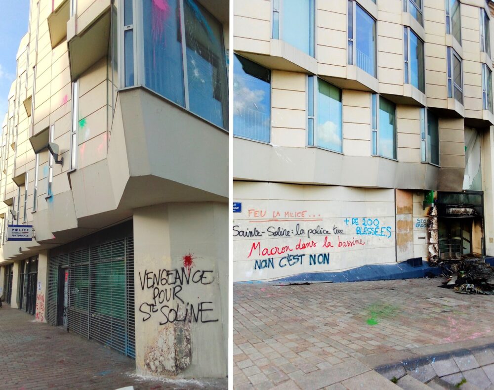 Sainte-Soline sur les murs de Nantes