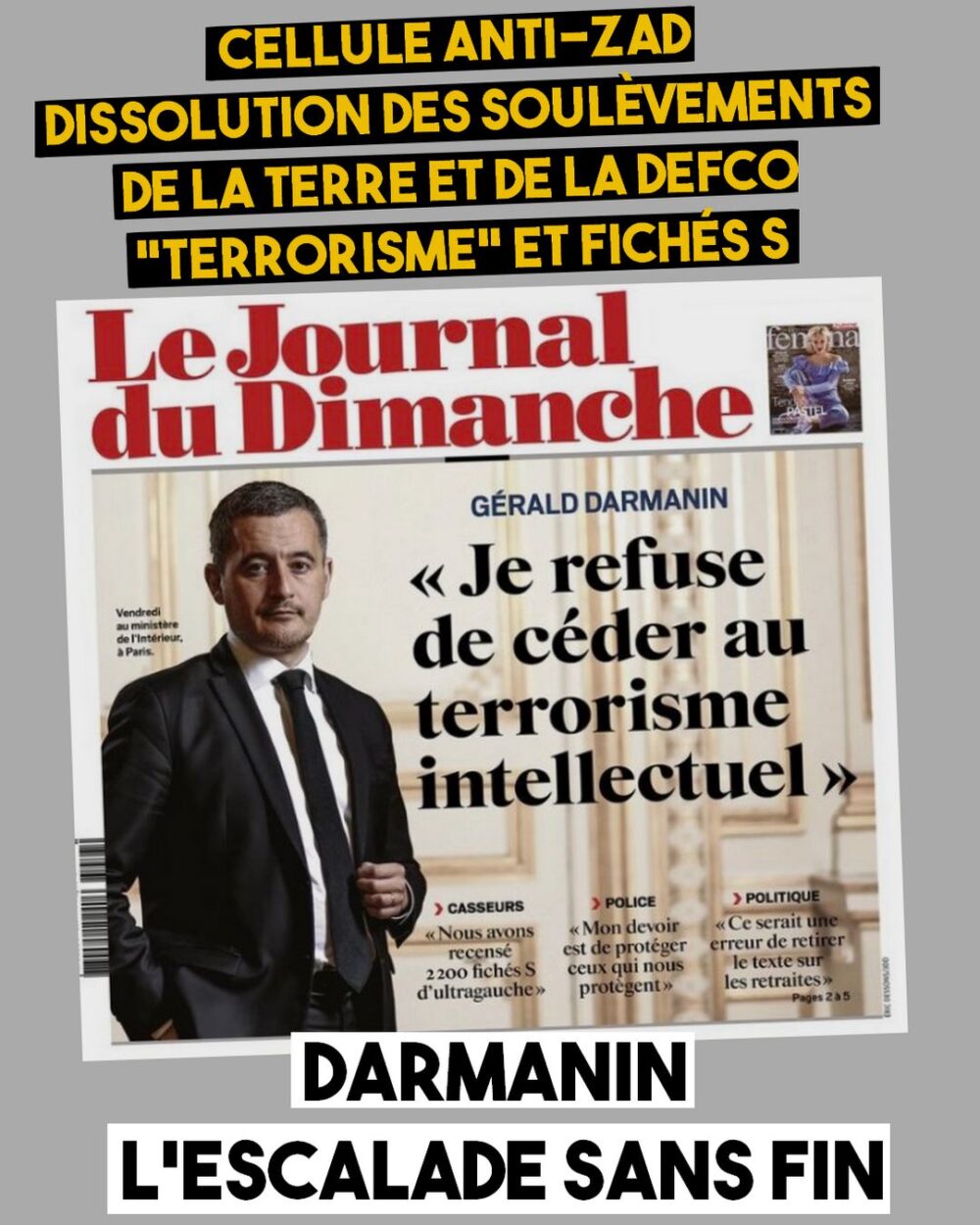 Darmanin prépare un régime de terreur