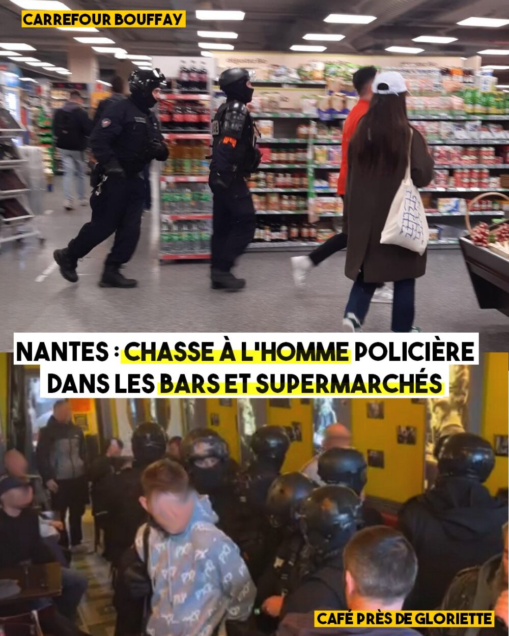 Police : chasse à l’homme dans les bars et les magasins