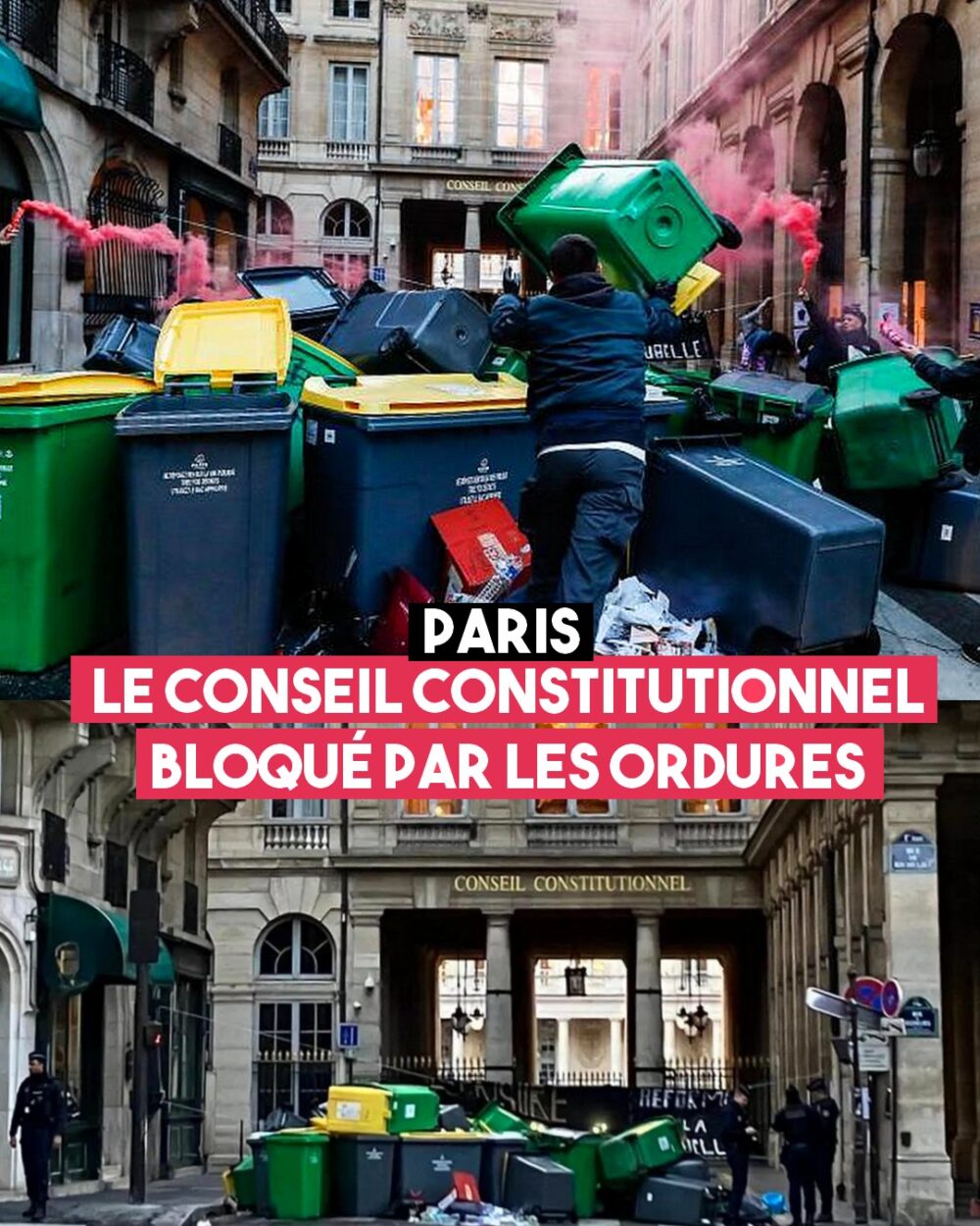 Le Conseil Constitutionnel bloqué par les ordures