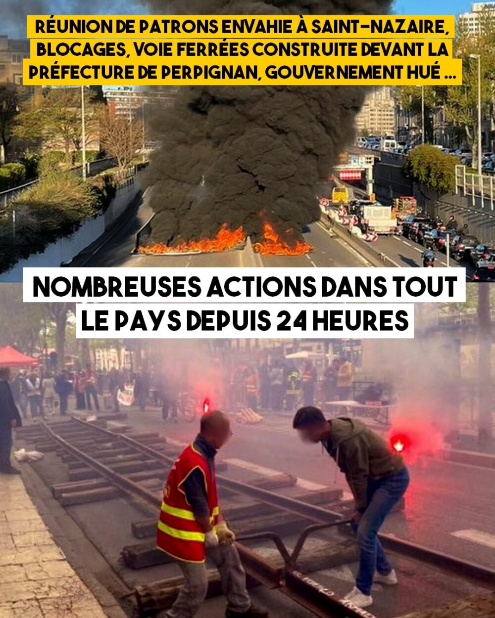 Blocages et actions partout