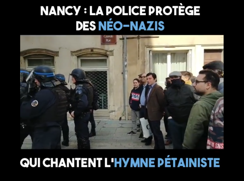 Nancy : la police protège les pétainistes