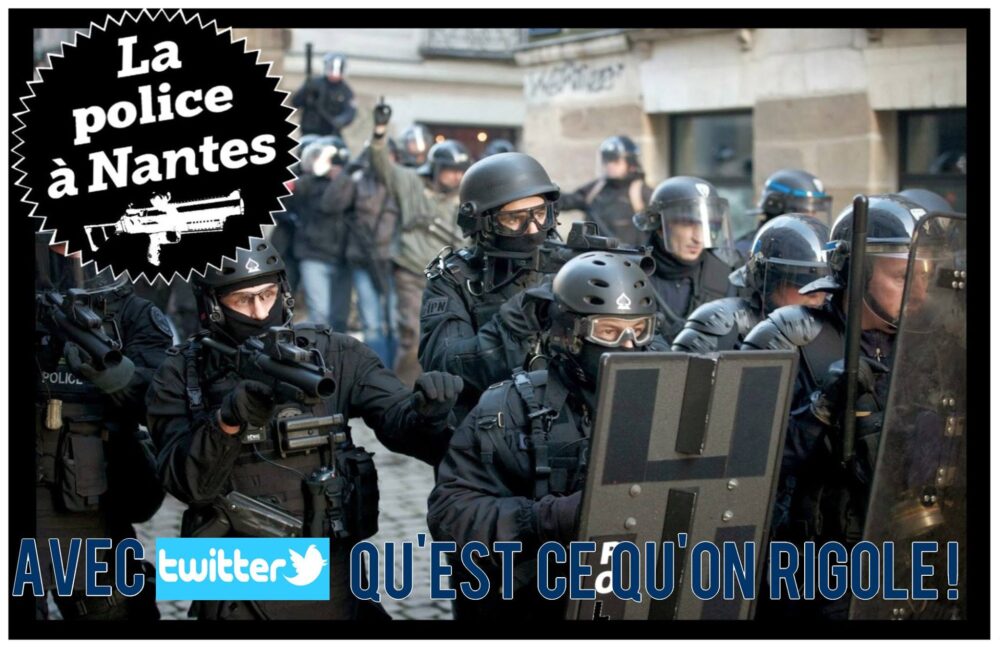 «La police nantaise joue et gagne sur Twitter» : Ouest France fait la pub de la police
