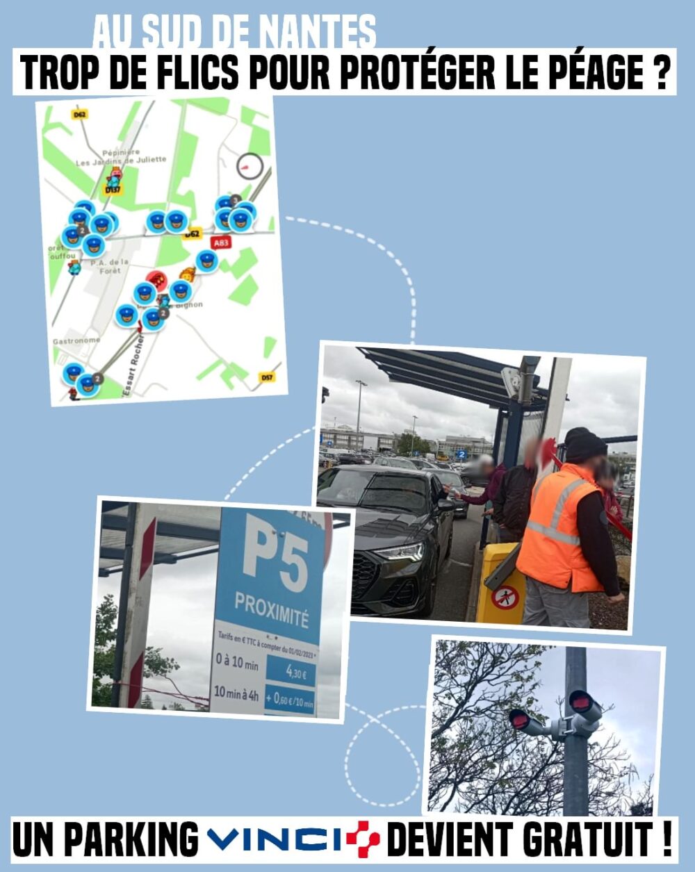 Nantes : une action contre Vinci et pour la grève