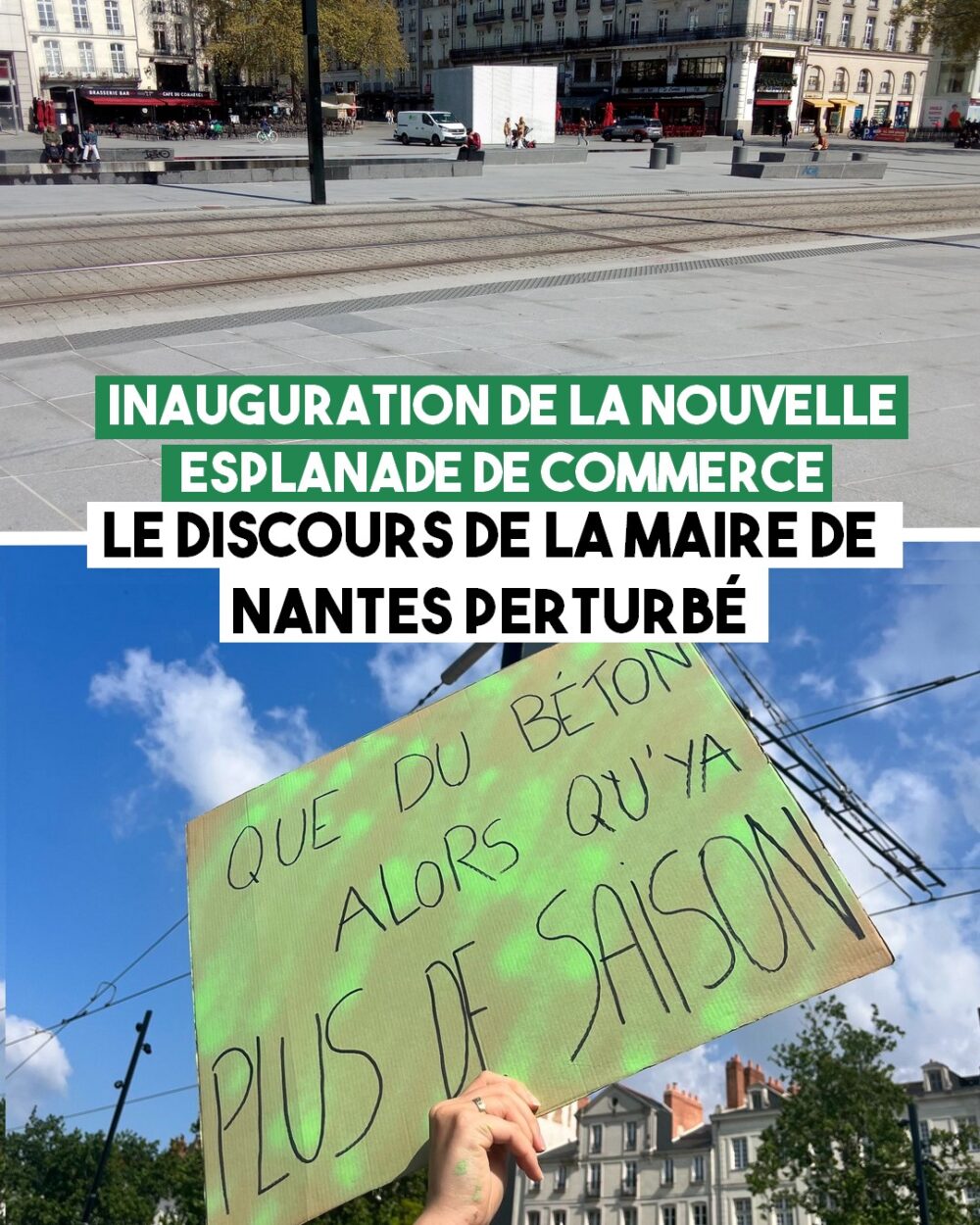 Nantes : inauguration de la place du commerce, «aux arbres citoyen»