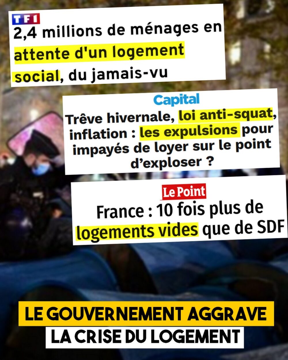 Le gouvernement aggrave la crise du logement