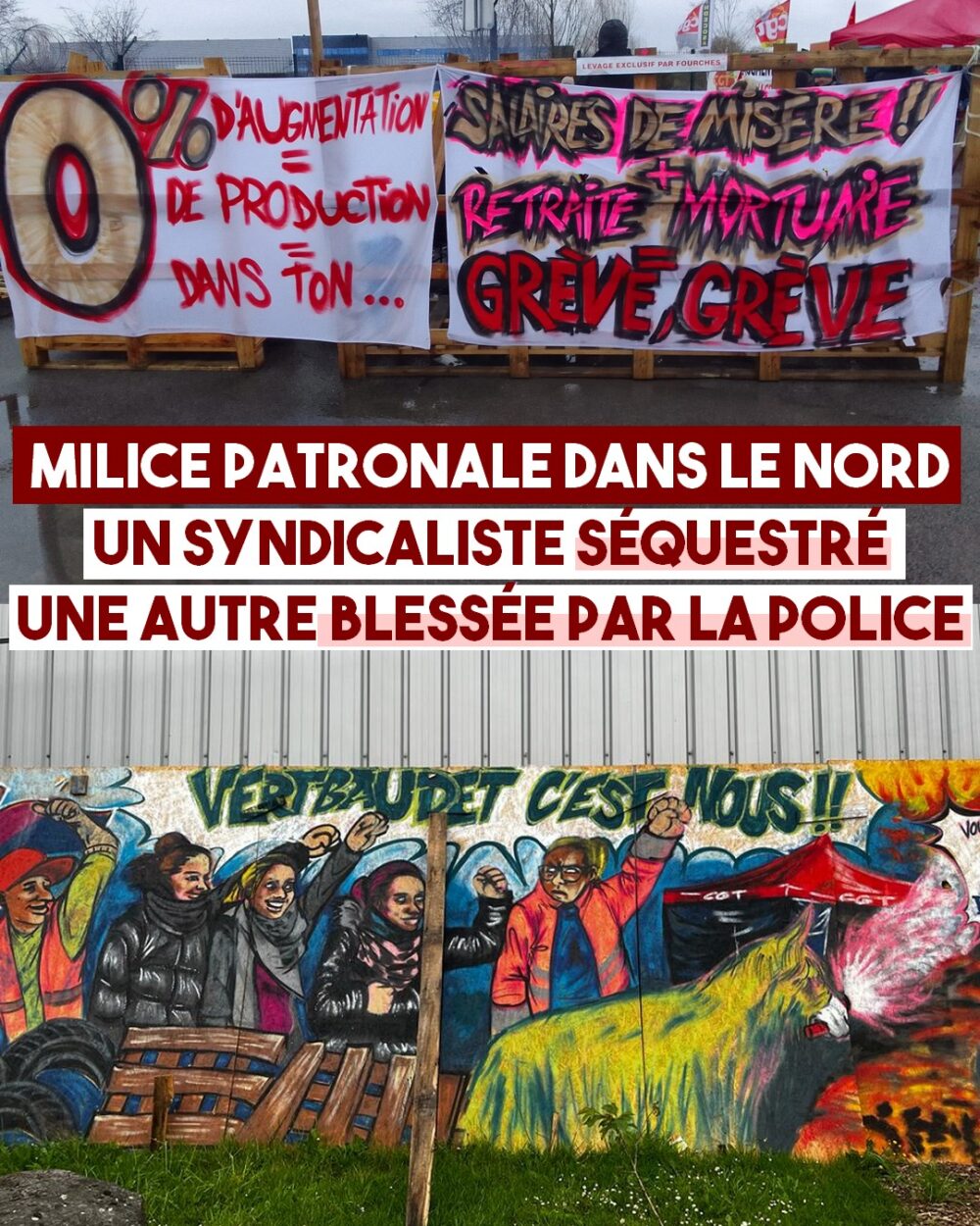 Milice patronale dans le Nord : un syndicaliste de Verbaudet séquestré, une autre blessée par la police