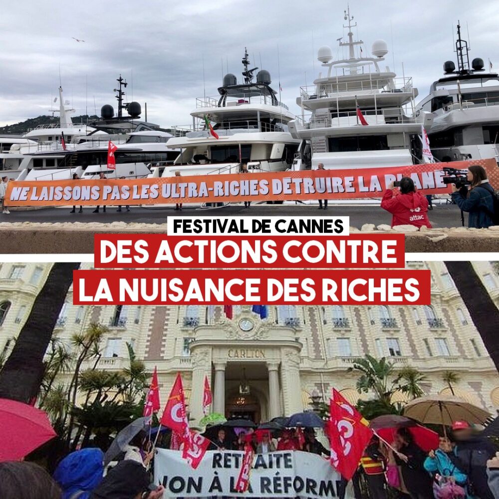 Festival de Cannes : action contre les nuisances des riches