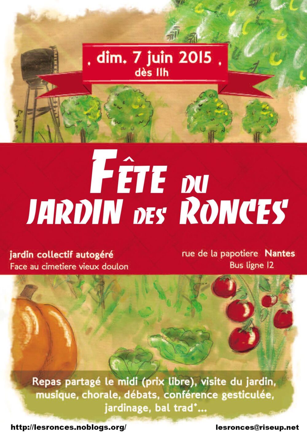 Dimanche : fête pour l’anniversaire du jardin autonome des Ronces, à Doulon