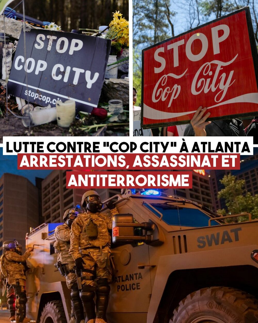 USA : acharnement répressif contre les opposant-es au projet «Cop City» à Atlanta