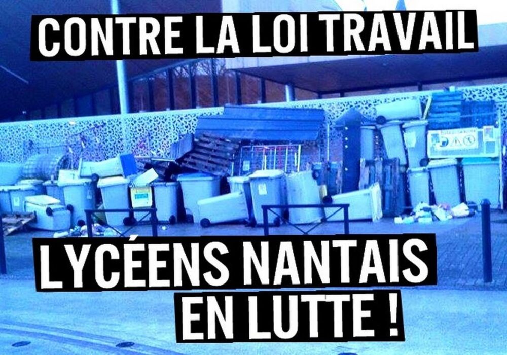 Les lycéen-ne-s nantais lancent la lutte