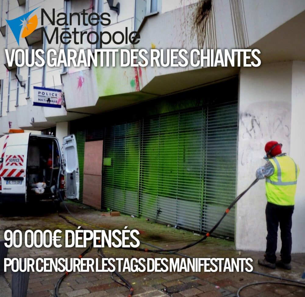 Loi travail : 90.000 euros contre les tags