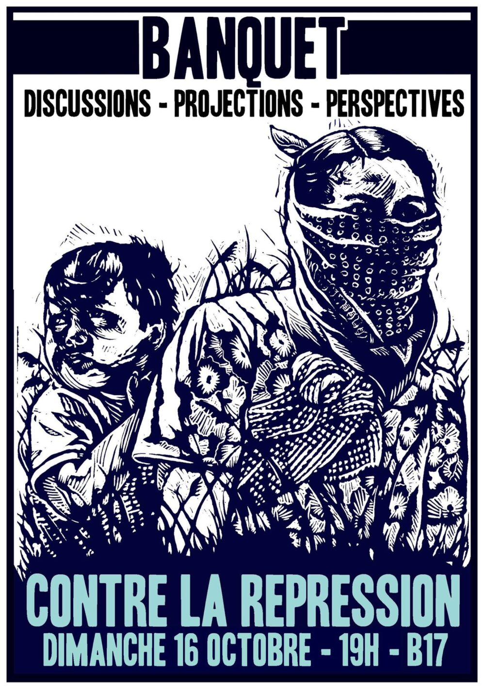 Banquet contre les répressions, dimanche 16 octobre à Nantes