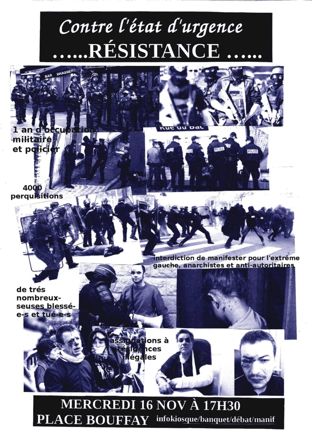 [Nantes] Contre l’État d’urgence : RÉSISTANCE !