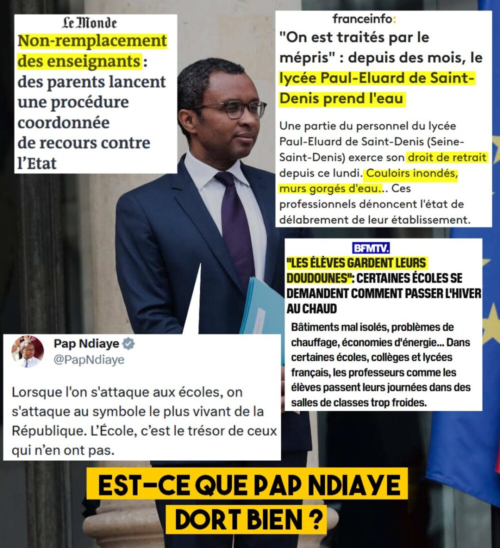 Est-ce que Pap Ndiaye dort bien ?