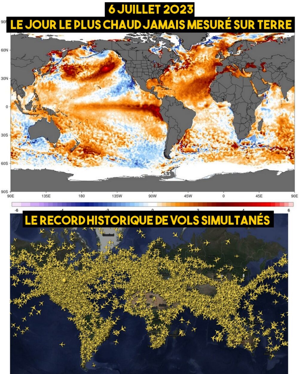 Le jour le plus chaud, le record de vols d’avions commerciaux