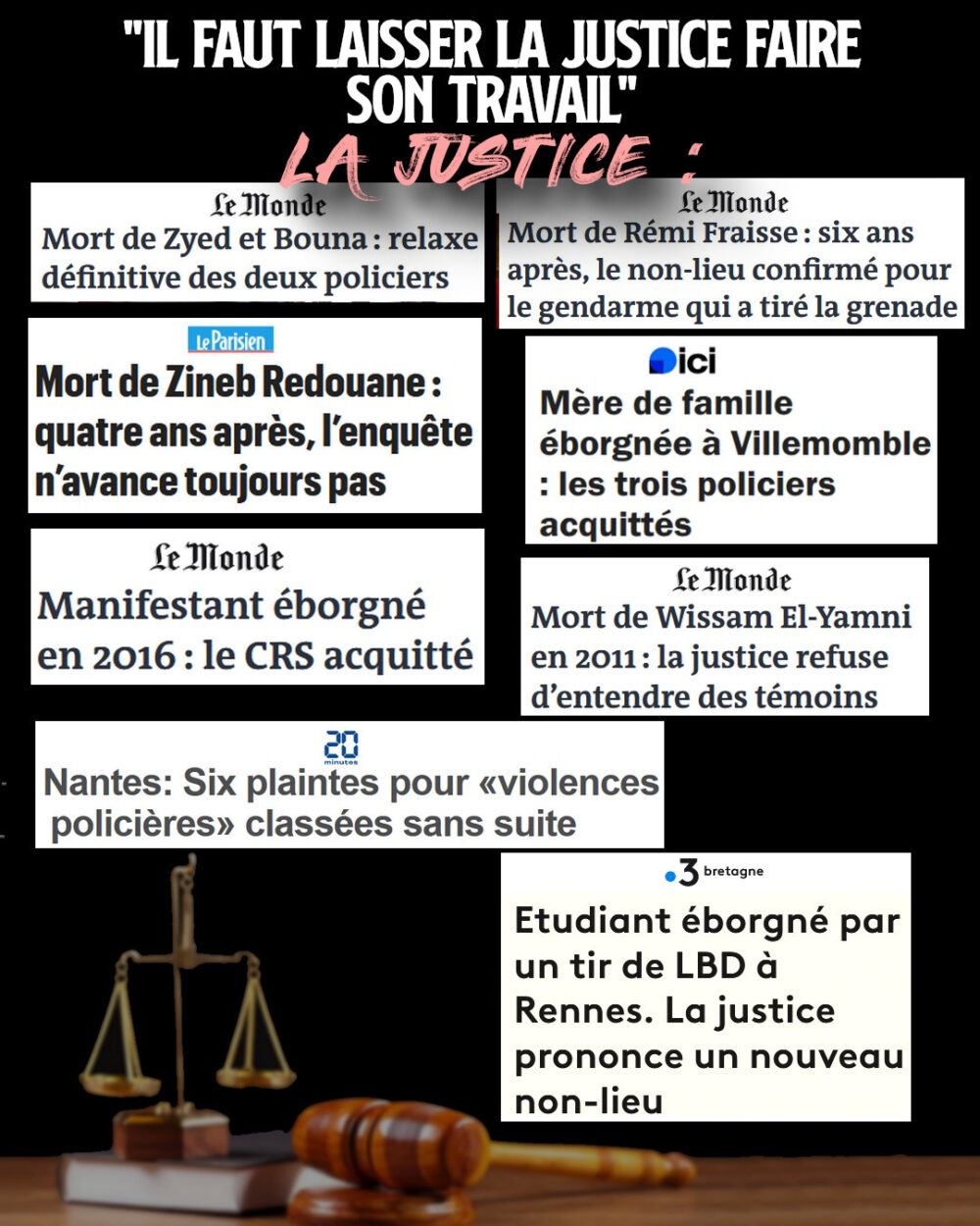 Faut-il laisser la Justice faire son travail ?