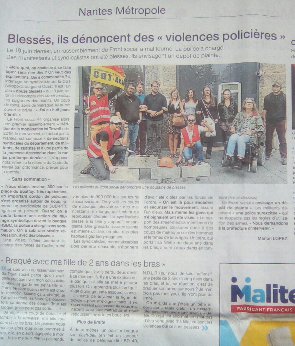 Des nouvelles du Front Social. La rentrée sera chaude !