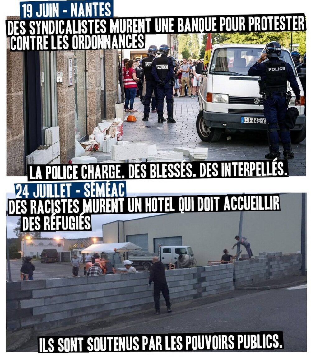 La police de Macron : manifestations attaquées et racistes protégés
