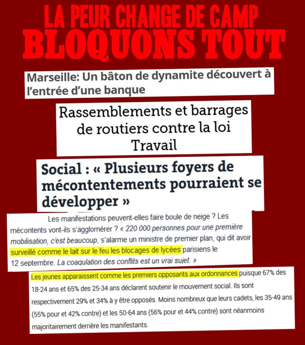 La peur change de camp : bloquons tout